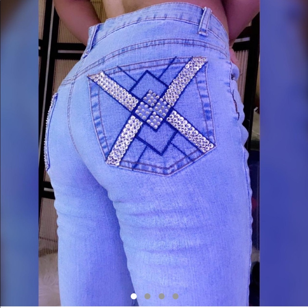 Swarovski Embellished Flare Leg Jeans